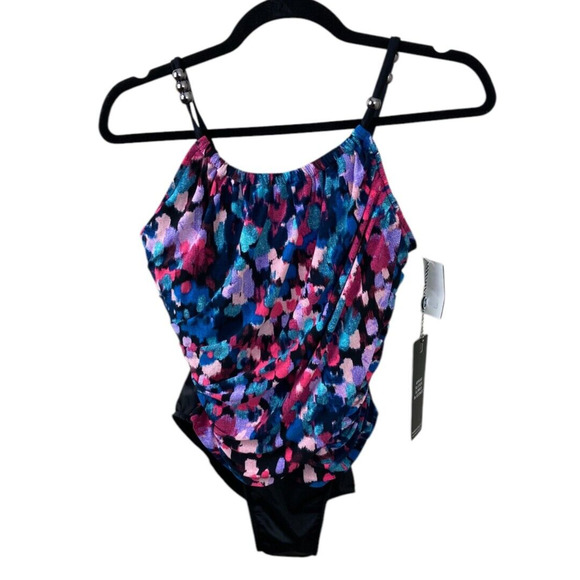 Magicsuit NEW Underwire Drape Lisa Beachcomber Swimsuit Slimming Size 10 - Picture 1 of 3